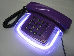 Neon Purple/Purple Desk Novelty Telephone - Brand New - Picture 1 of 2