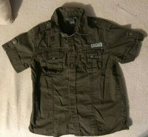 Jungen H&M Größe 5-6Y - braunes lässiges kurzärmliges geknöpftes Hemd Oberteil - Bild 1 von 3