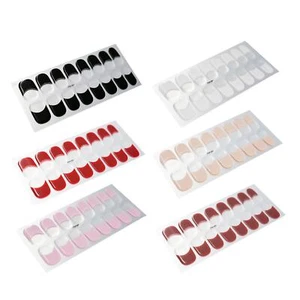 Semi-cured Gel Nail Wraps Full Cover Nail Decals Manicure Nail Art Decor - Picture 1 of 37