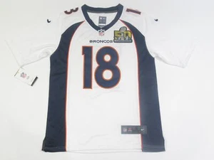 Peyton Manning #18 Denver Broncos 2016 Super Bowl 50 Game Jersey White - Picture 1 of 6