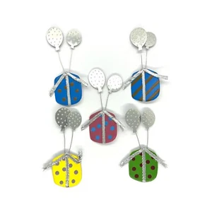10 x Birthday Topper Balloon Present Charm Embellishment Card Craft - Picture 1 of 1