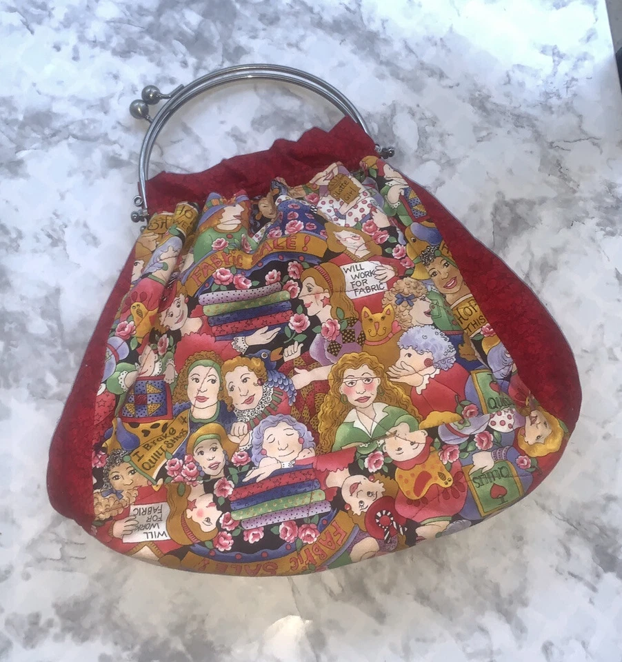 Vantage Ladiesquilt Fabric Handbag - Image 1 of 4