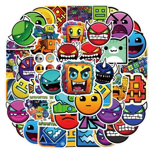 50X Geometry Dash Steam Game Stickers Lite Subzero Laptop Notebook Kids Graffiti - Picture 1 of 7