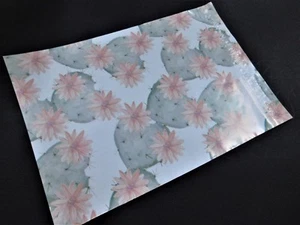 50 10x13 Designer FLOWERING CACTUS Mailers Poly Shipping Envelope Bags - Picture 1 of 4