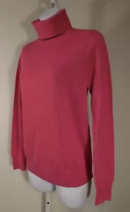 Maglione J CREW NUOVO CON ETICHETTE donna rosa fucsia merino lana manica lunga collo a tartaruga taglia S - Foto 1 di 6