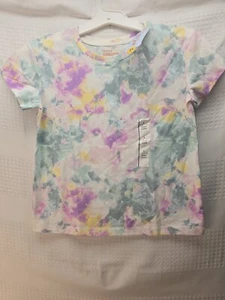 Cat & Jack Tshirt Girls Size 10-12 Tie Dye Short Sleeve - Picture 1 of 5