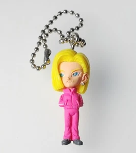 Android18 Dragonball UDM Keychain Mini Figure Bandai Japan F/S - Picture 1 of 6