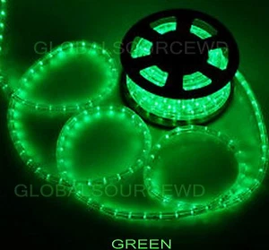 150' FEET LED Rope Lights Green Color 1/2" /13MM 1656 LEDs With Accessories - Picture 1 of 12