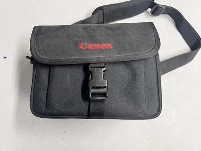 Bolsa para cámara Canon DSLR negra estuche de transporte correa ajustable fotografía usada en excelente estado usada  Foto 1 de 4