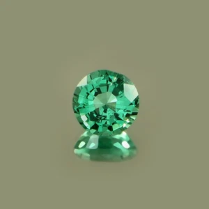 7x7 mm Lab Grown Hydrothermal Colombian Emerald Loose Gemstone Round Cut 1.60 CT - Picture 1 of 5