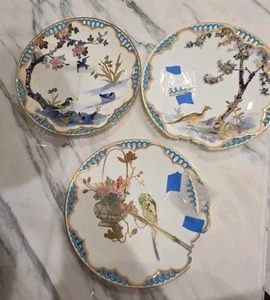 3 Tiffany & Co English Brownfields Porcelain Plates, Aesthetic Movement Style - Picture 1 of 17