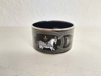 🔥 HERMES Emaille Armreif, Pferd, 35mm Breit, TOP 🔥 - Bild 1 von 4