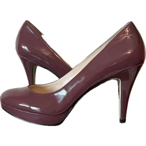 Neu mit Karton Enzo Angiolini Größe 9 burgunderrot Lackleder Plateau Pumps Büro - Bild 1 von 6