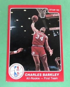 Star Co. Charles Barkley #3 1985 (RC) todo novato - primer equipo Sixers excelente estado - Imagen 1 de 6