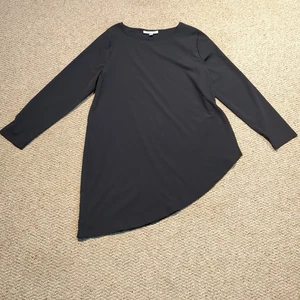 Coolibar Felanti Tunic Top Swim Cover Black UPF 50 Slanted Hem Beach Summer - Picture 1 of 8
