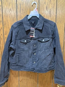 Express Women's Classic Fit Metal Buttons Chest & Side Pockets Denim Jacket XL - Picture 1 of 3