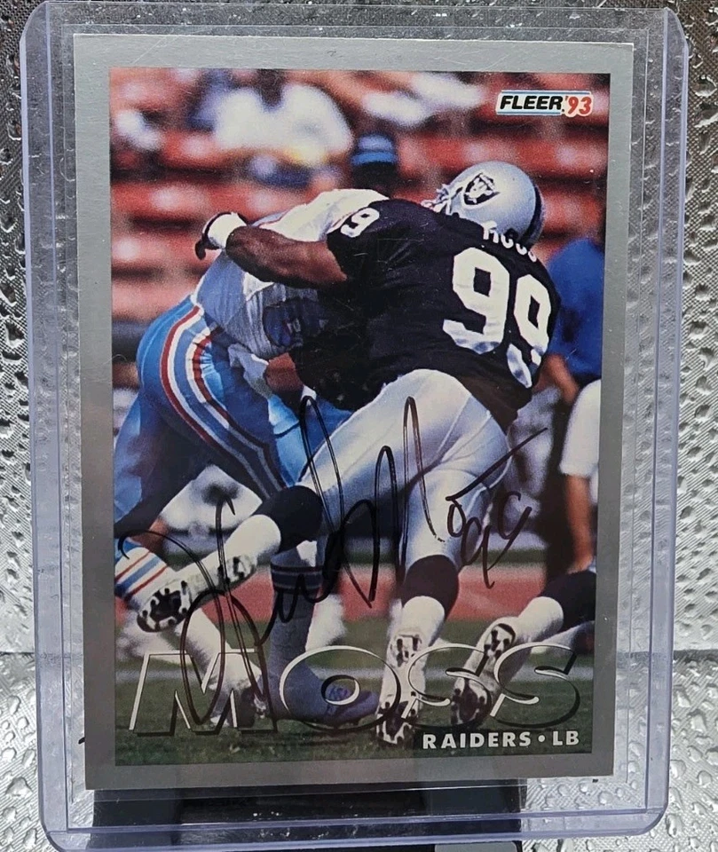 1993 Fleer Winston Moss Autographed Card--Raiders signed card - Image 1 of 1