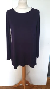 Kim & Co Poly Slinky Long Sleeve Hi-Low Swing Tunic purple new tags size XS  - Picture 1 of 3