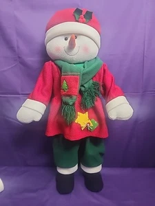 Pupazzo di Neve Bambina Trim A Home Decorazione Natalizia Peluche Veranda Salutatore 27" Spedizione Gratuita - Foto 1 di 6
