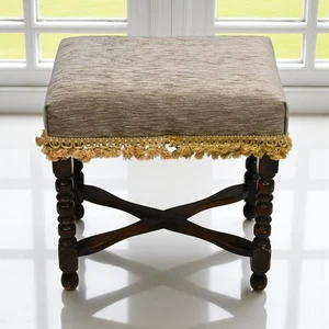 Vintage Piano Stool Dressing Table Stool Newly Upholstered Free Delivery - Picture 1 of 17