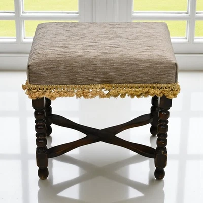 Vintage Piano Stool Dressing Table Stool Newly Upholstered Free Delivery - Image 1 of 4