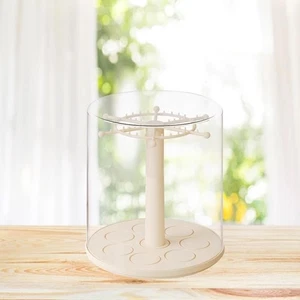 Figure Clear Display Case 360° Rotating Necklace Hanger for Mini Toys Charms - Picture 1 of 6