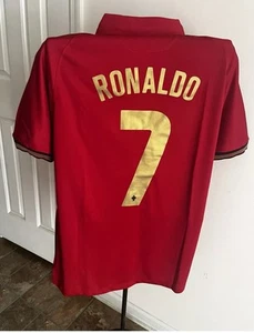 Ronaldo Portugal Polo Soccer Home Jersey US Adult XL - Picture 1 of 7
