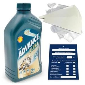 1 Liter original SHELL Advance Ultra 2T Motorradöl 2-Takt Motoröl JASO FD API TC - Bild 1 von 4