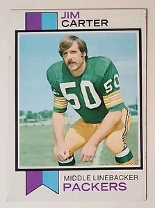 1973 Topps Football Card 55 Jim Carter Green Bay Packers - Picture 1 of 2