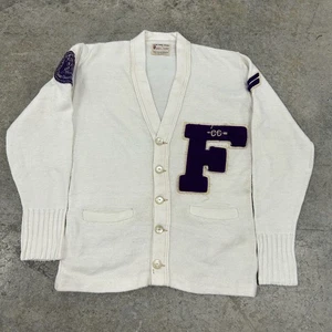 Vintage 1960s Fletcher Fighting Senators Official Award Sweater Cross Country - Picture 1 of 9