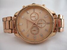 Valletta Women's Analog Watch Rose Gold Toned Link Band Fashion