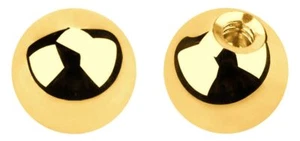 Set 4 Piercing Gioielli Ricambio Chiusura Sfere Placcato Oro Acciaio 1,6mmx5mm - Foto 1 di 3