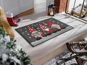 Ab Lager wash+dry Fußmatte Winterzwerge ca. 60x180cm waschbar Zwerge - Bild 1 von 6