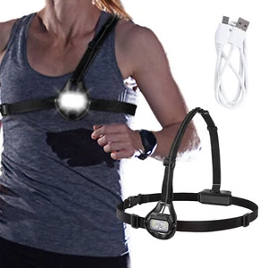 Running Light for Runners Chest LED Lamp Jogging Run Torch Rechargeable - Picture 1 of 12