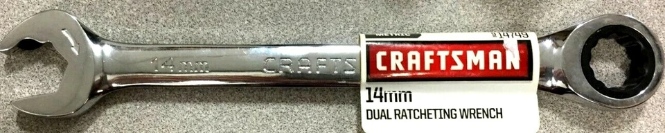 Craftsman 14 mm x 14 mm x 8,07 pulgadas Llave combinada métrica L 12 puntos 1 pieza. Foto 1 de 1