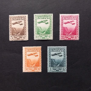 SPAGNA 1931/ POSTA AEREA, SERIE DI 5 VALORI INTEGRI MNH** - Foto 1 di 2