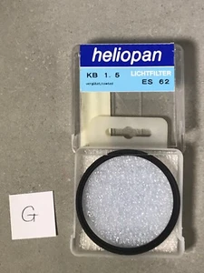 Heliopan KB 1.5 62mm Colour Conversion Filter. NEW OLD STOCK - Picture 1 of 7