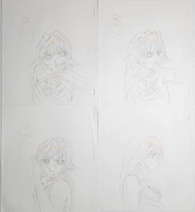Burn Up Scramble Animation Production Cel Drawing Anime: 6 Sheets - 4374 - Picture 1 of 2