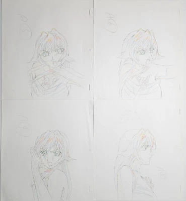 Burn Up Scramble Animation Production Cel Drawing Anime: 6 Sheets - 4374 - Image 1 of 2