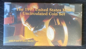 1995 US Mint 10 Coin Uncirculated Set Complete Philadelphia & Denver OGP & COA - Picture 1 of 6