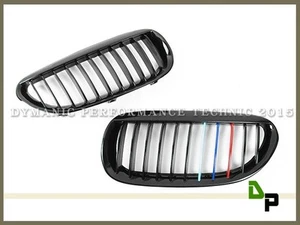 Gloss Black M Color Front Grille For BMW E63 E64 6-Series 2004 05 06 07 08 09 10 - Picture 1 of 3