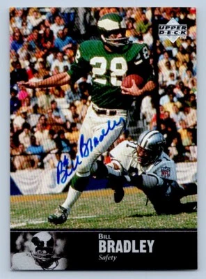 Bill Bradley 1997 Upper Deck Legends NFL Autographs Auto Philadelphia Eagles  - Image 1 of 2