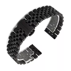 12mm-24mm Straight+Curved End Bracelet Stainless Steel Metal Watch Strap Band - Picture 1 of 12