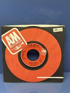 SIMPLE MINDS: all the things she said / same A&M 7" Single 45 RPM Promo Record - Picture 1 of 2