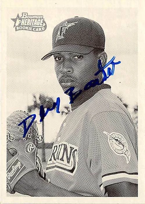 Denny Bautista autographed baseball card Marlins 2001 Topps Bowman Heritage #207 - Image 1 of 1