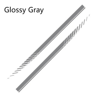 Car Sticker Side Stripes Vinyl Body Door Sport Racing Stylish Auto Decals 2Pcs - Image 1 of 4