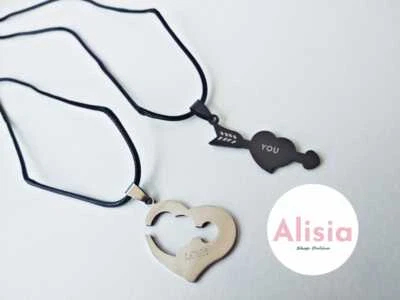 Collana acciaio coppia lui e lei uomo donna 2 pezzi - Immagine 1 di 3