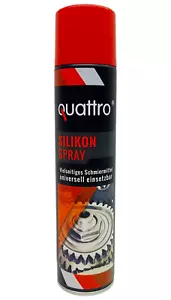 Silikonspray QUATTRO SILIKON-SPRAY 300ML SCHMIERMITTEL SCHMIERSTOFF - Picture 1 of 8