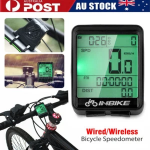 Waterproof Wireless Bicycle Bike Cycle LCD Digital Computer Speedometer Odometer - Picture 1 of 16