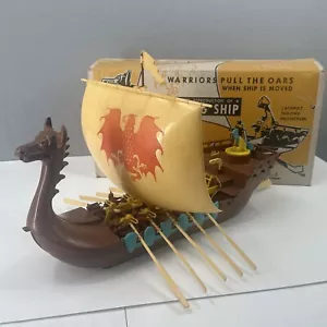 Renwal Viking Ship Dragon Boat 50s #245 w/Box Not Complete Plastic Toy - Picture 1 of 24